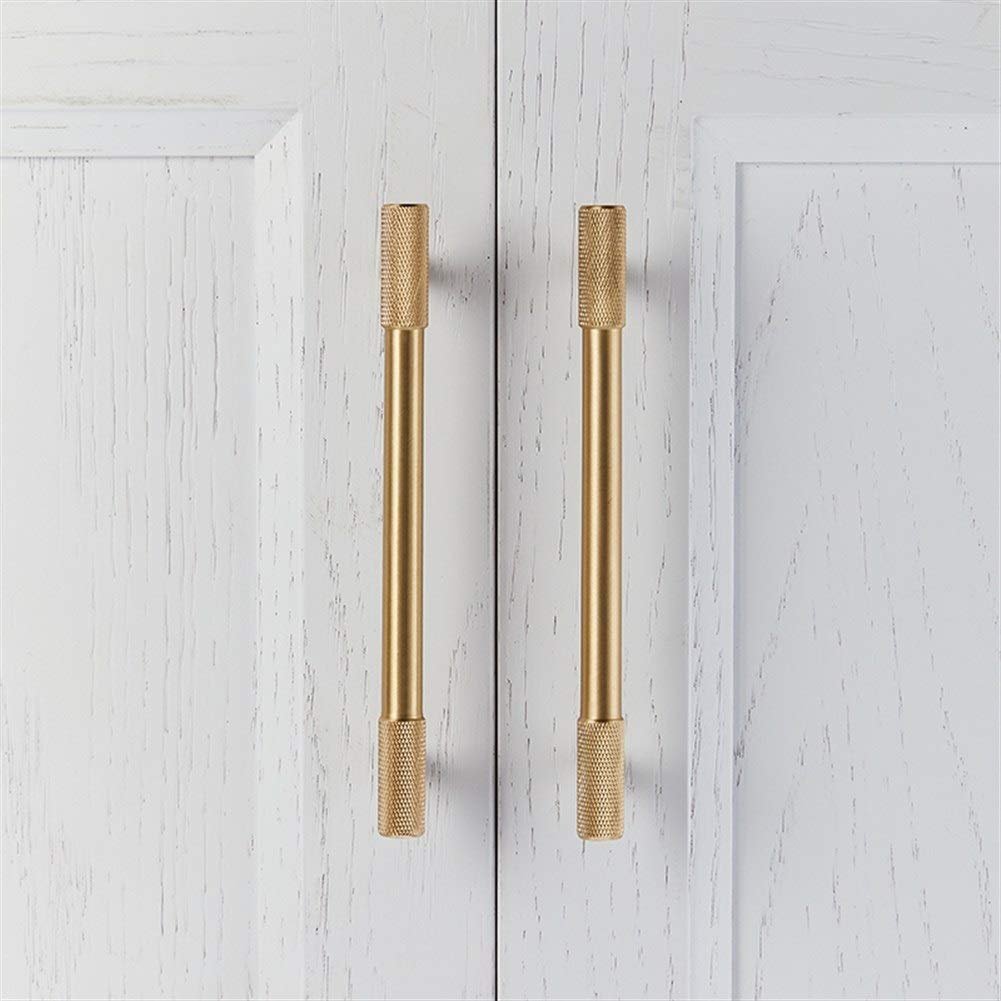 Classic Knurled Solid Brass T-Bar Cupboard Handles & Knobs