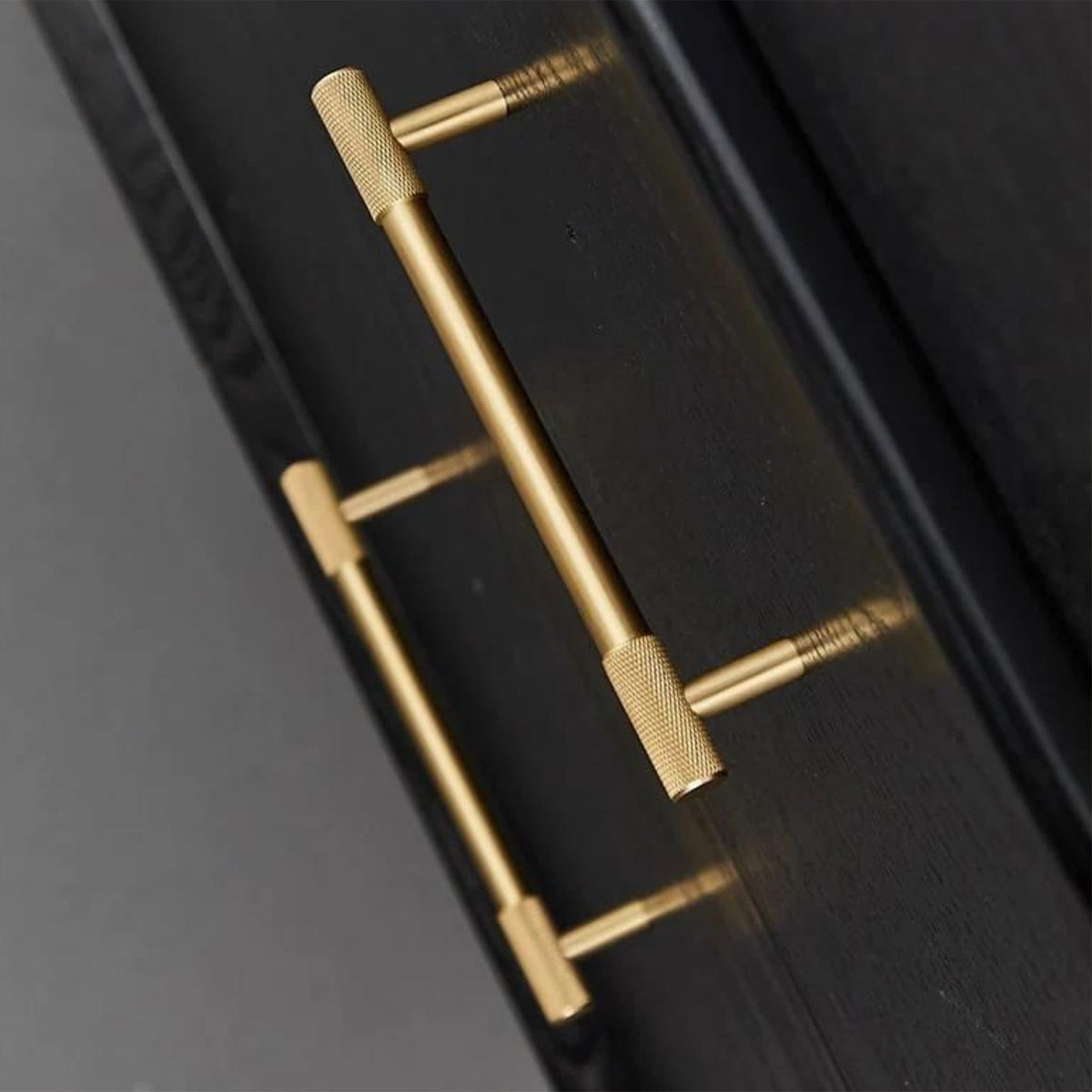 Classic Knurled Solid Brass T-Bar Cupboard Handles & Knobs