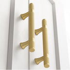 Classic Knurled Solid Brass T-Bar Drawer Handles & Knobs