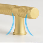 Classic Knurled Solid Brass T-Bar Drawer Handles & Knobs