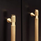 Classic Knurled Solid Brass T-Bar Drawer Handles & Knobs