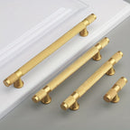 Classic Knurled Solid Brass T-Bar Drawer Handles & Knobs