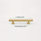 Classic Knurled Solid Brass T-Bar Drawer Handles & Knobs