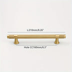 Classic Knurled Solid Brass T-Bar Drawer Handles & Knobs