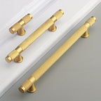 Classic Knurled Solid Brass T-Bar Drawer Handles & Knobs