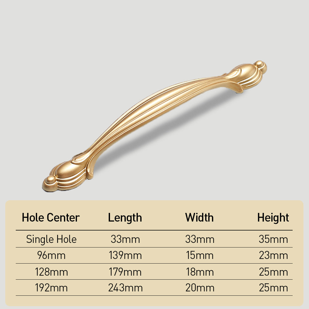 Classic Reeded Bow Cupboard Handles & Flower Knobs