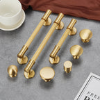 Classic Reeded Solid Brass T-Bar Cupboard Handles & Knobs