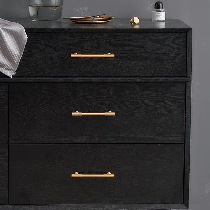 Classic Reeded T-Bar Cupboard Handles & Knobs in Gold