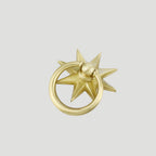 Classic Solid Brass Star Drop Ring Pull Handles