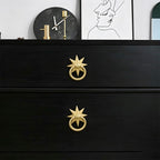 Classic Solid Brass Star Drop Ring Pull Handles