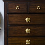 Classic Solid Brass Star Drop Ring Pull Handles