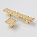Classic Square Crystal T-Bar Cupboard Handles & Knobs