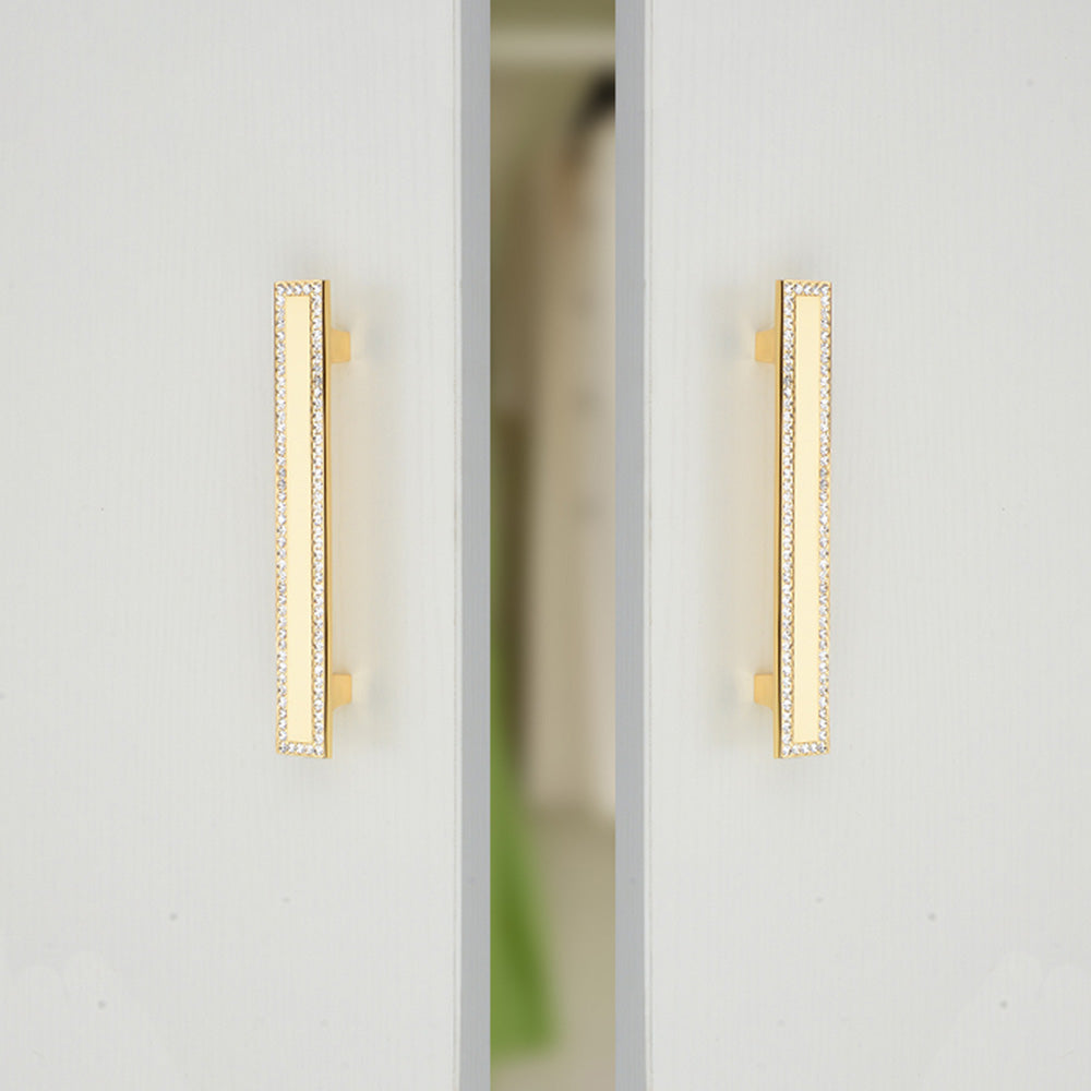 Classic Square Crystal T-Bar Cupboard Handles & Knobs