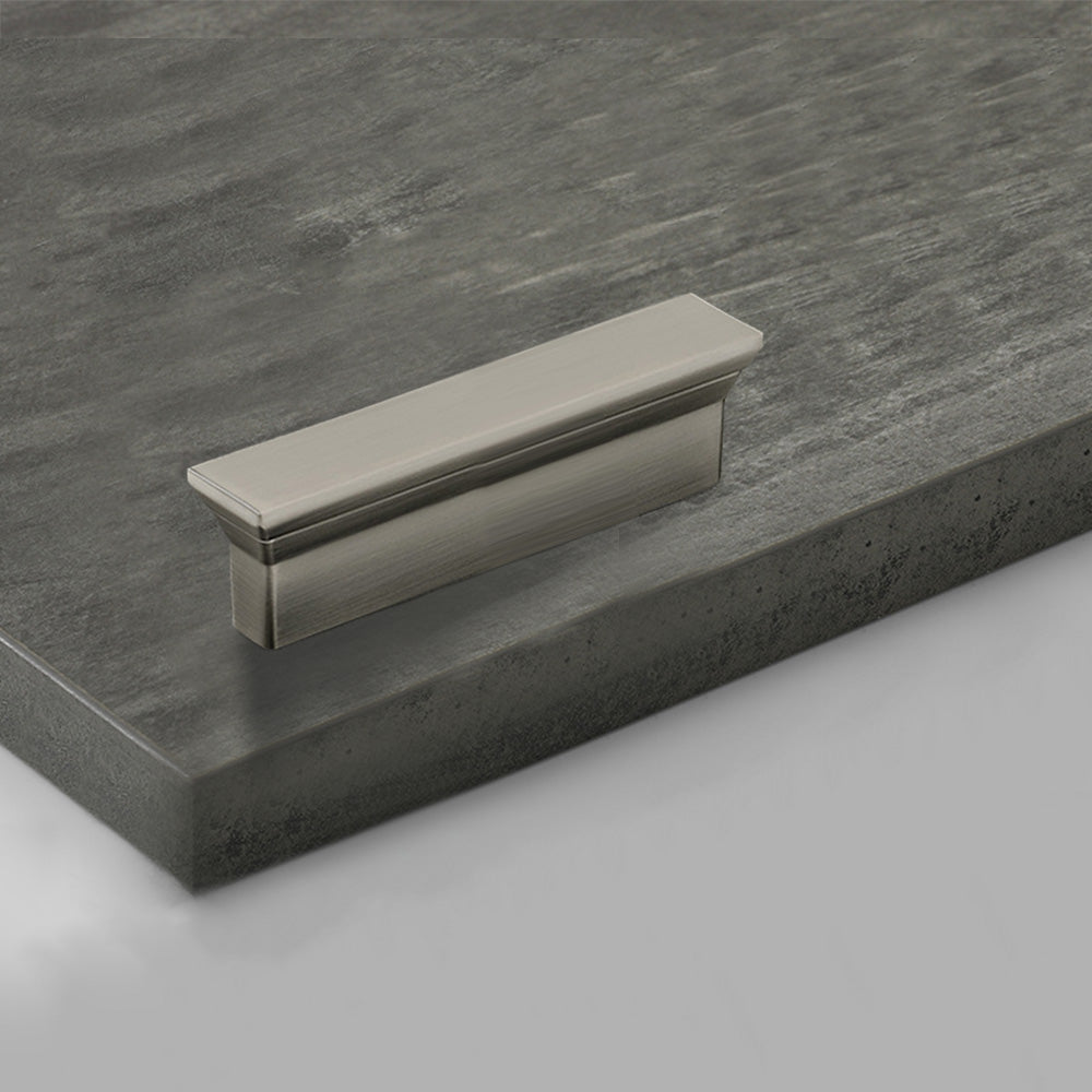 Classic Stepped Rectangular Cupboard Handles in Zinc Alloy