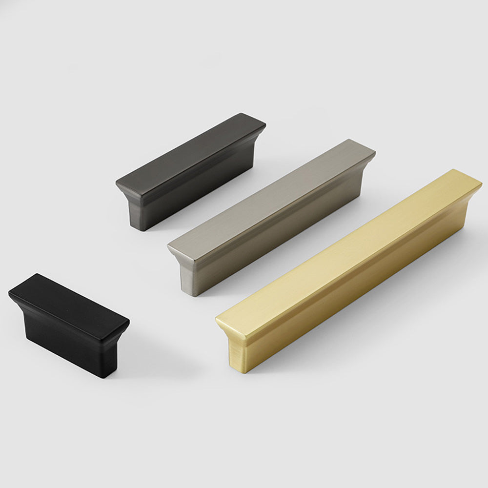 Classic Stepped Rectangular Cupboard Handles in Zinc Alloy