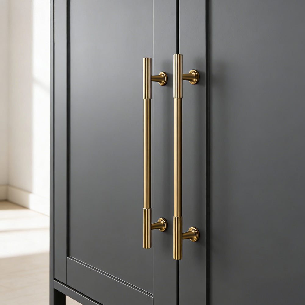 Classic Striped T-Bar Cupboard Handles & Knobs