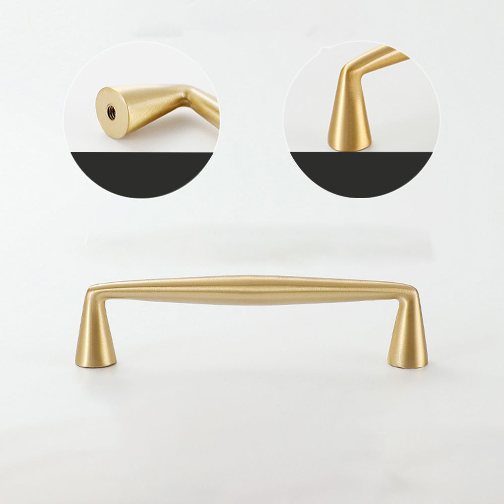 Classic Tapered Brass Cupboard Handles & Mushroom Knobs
