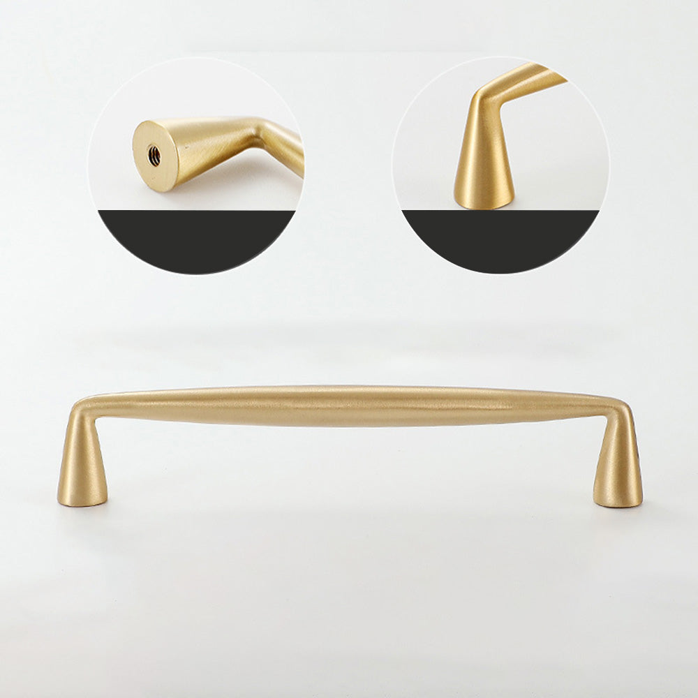 Classic Tapered Brass Cupboard Handles & Mushroom Knobs