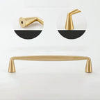 Classic Tapered Brass Cupboard Handles & Mushroom Knobs