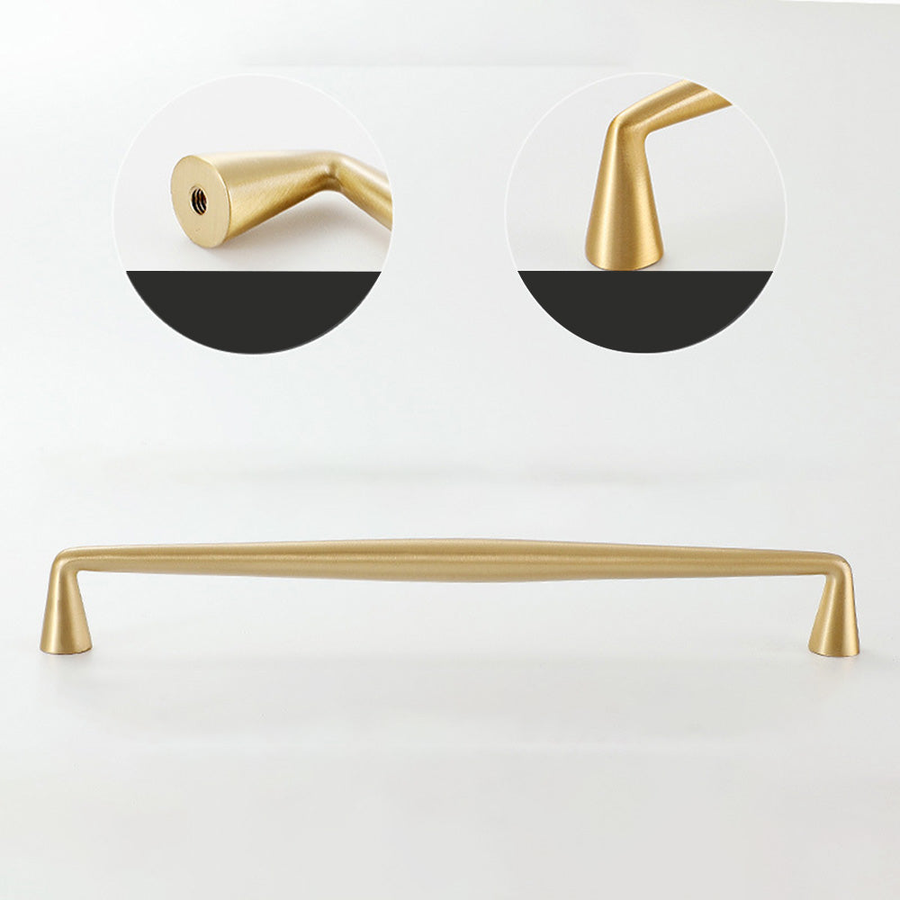 Classic Tapered Brass Cupboard Handles & Mushroom Knobs