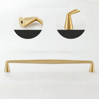 Classic Tapered Brass Cupboard Handles & Mushroom Knobs