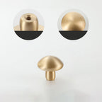 Classic Tapered Brass Cupboard Handles & Mushroom Knobs