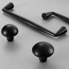 Classic Tapered Brass Cupboard Handles & Mushroom Knobs