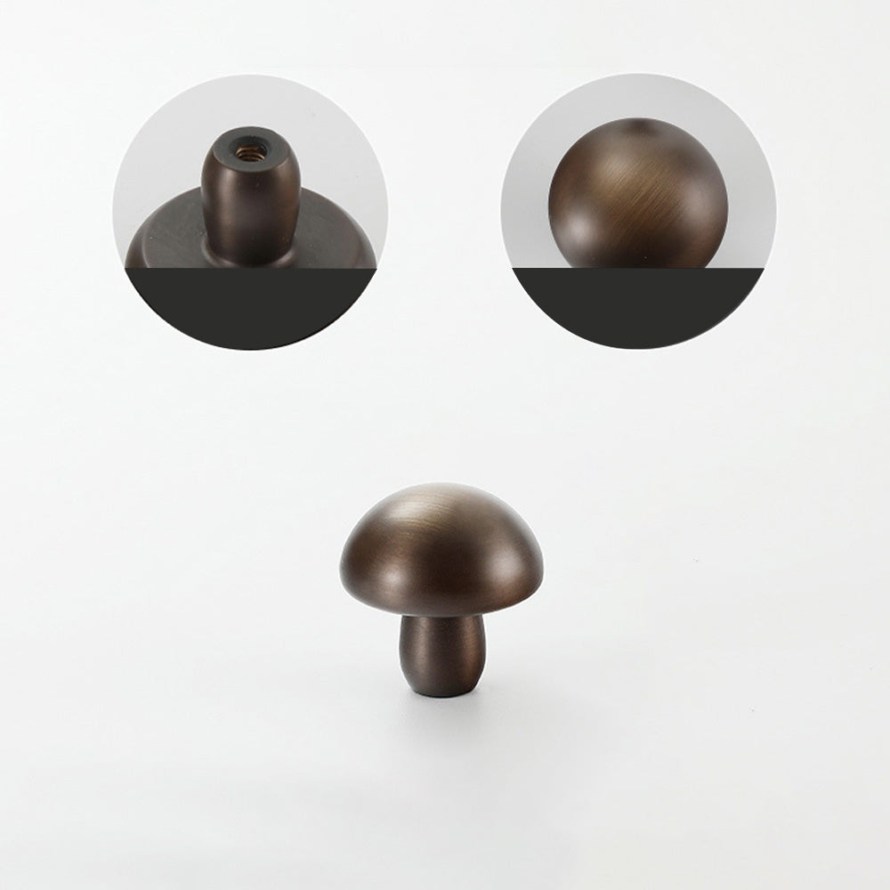 Classic Tapered Brass Cupboard Handles & Mushroom Knobs