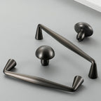 Classic Tapered Brass Cupboard Handles & Mushroom Knobs