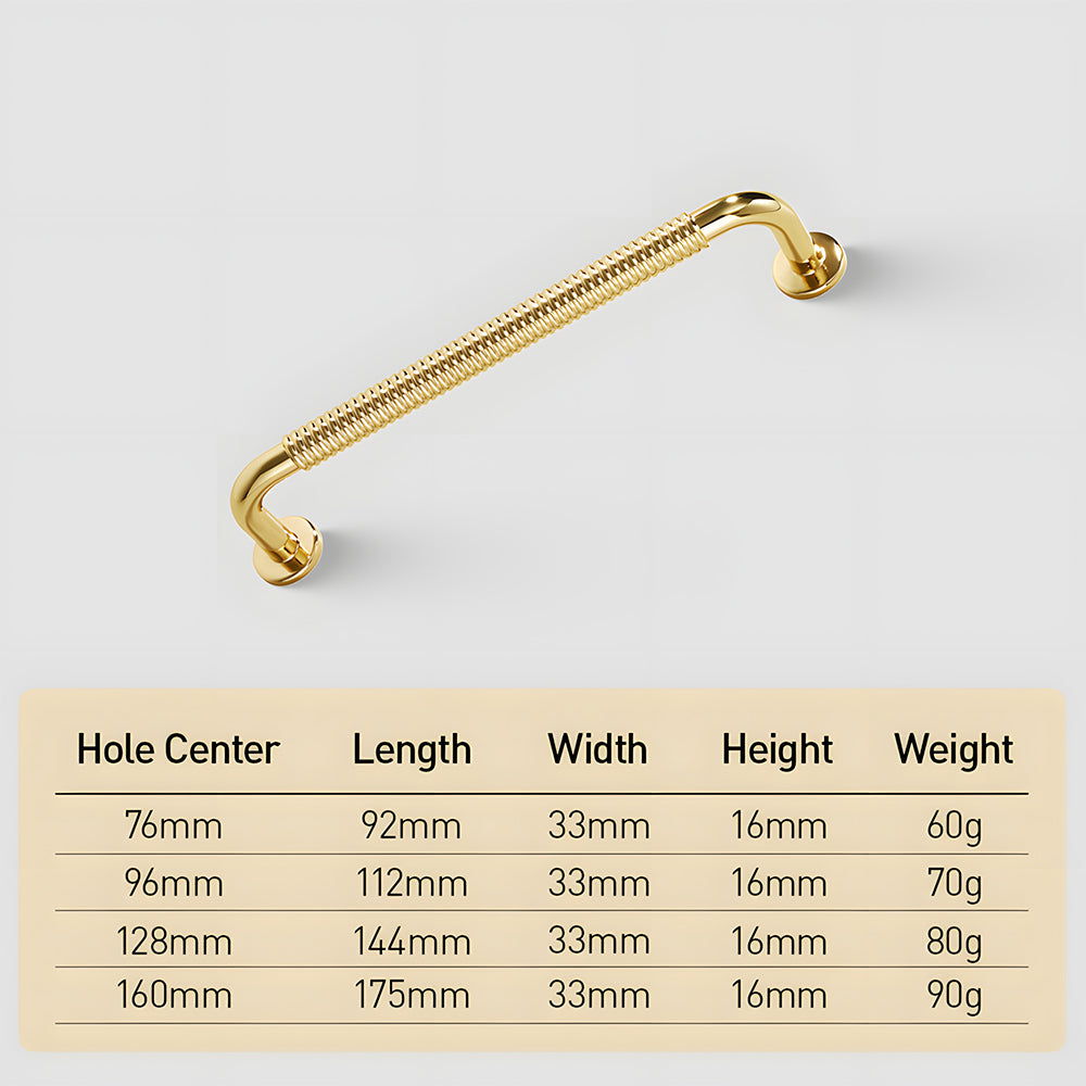 Classic Threaded Bar Cupboard Handles
