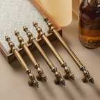 Classical Brass Bar Cupboard Handles with Finial Ends
