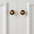 Classical Brass Bar Cupboard Handles with Finial Ends