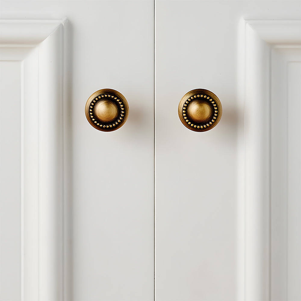 Classical Brass Bar Cupboard Handles with Finial Ends