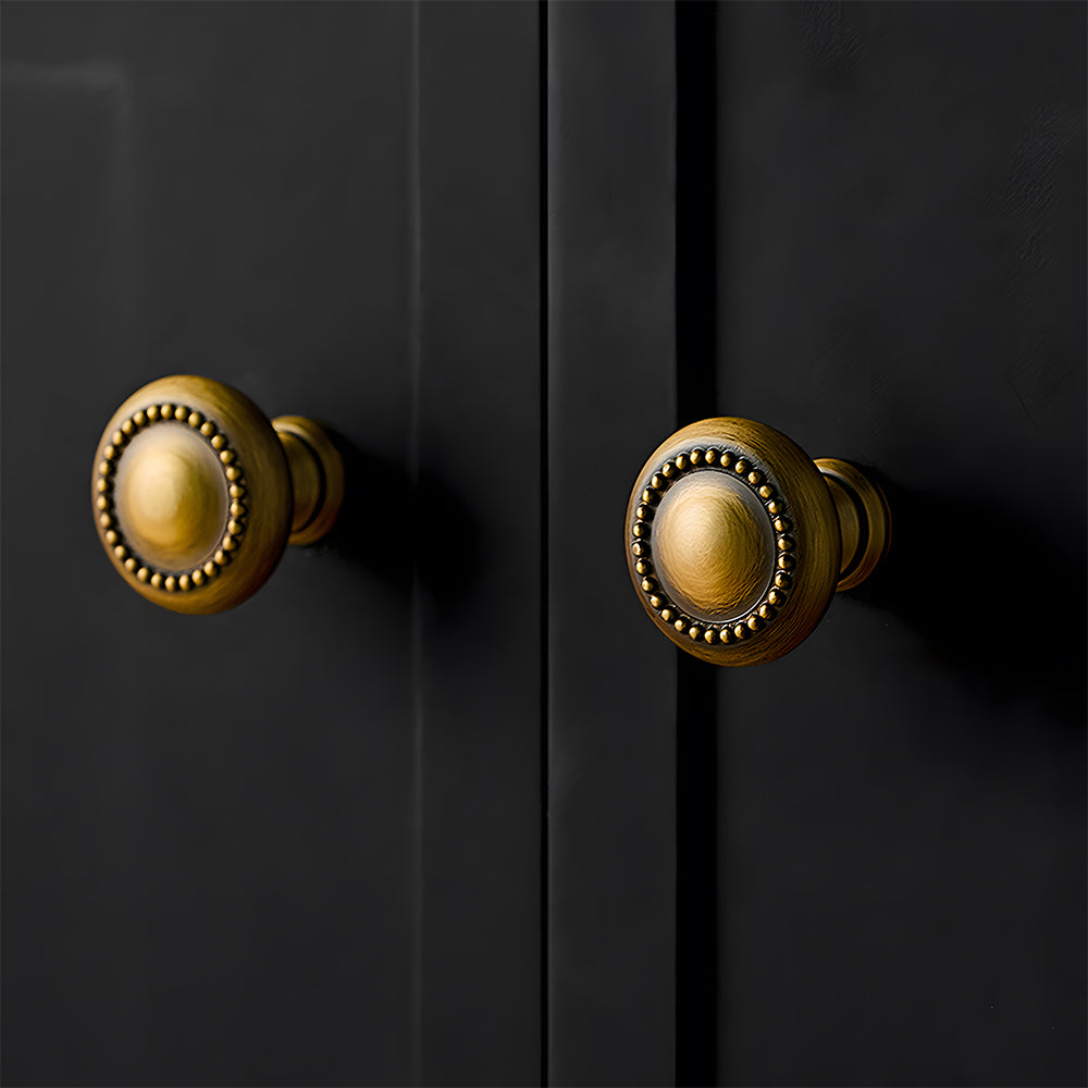 Classical Brass Bar Cupboard Handles with Finial Ends