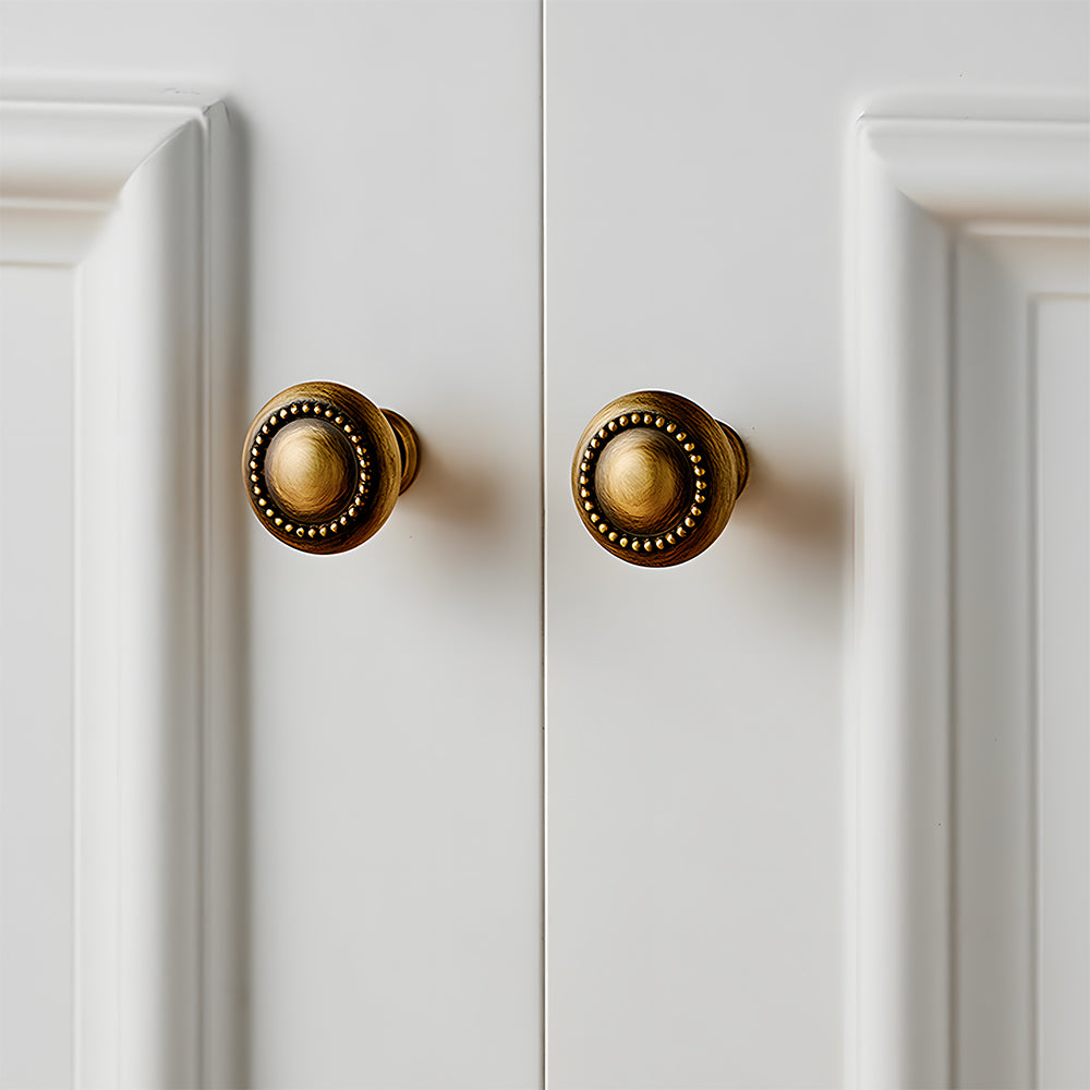 Classical Brass Bar Cupboard Handles with Finial Ends