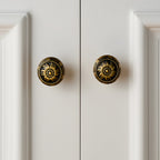 Classical Brass Bar Cupboard Handles with Finial Ends