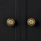 Classical Brass Bar Cupboard Handles with Finial Ends
