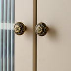 Classical Brass Bar Cupboard Handles with Finial Ends