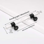 Clear Acrylic and Gold Round T-Bar Drawer Handles & Knobs