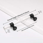 Clear Acrylic and Gold Round T-Bar Drawer Handles & Knobs