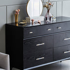 Clear Acrylic and Gold Round T-Bar Drawer Handles & Knobs