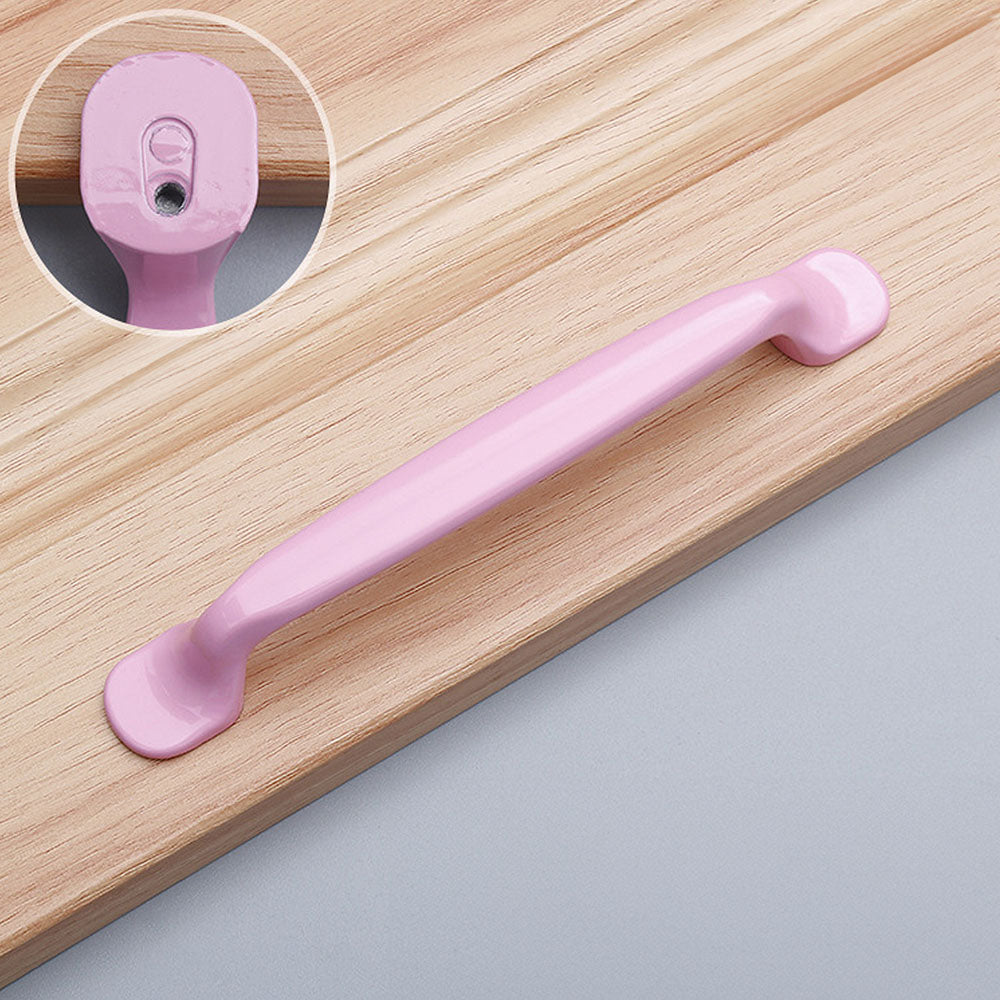Coloured Aluminium D Wardrobe Handles for Children's Rooms