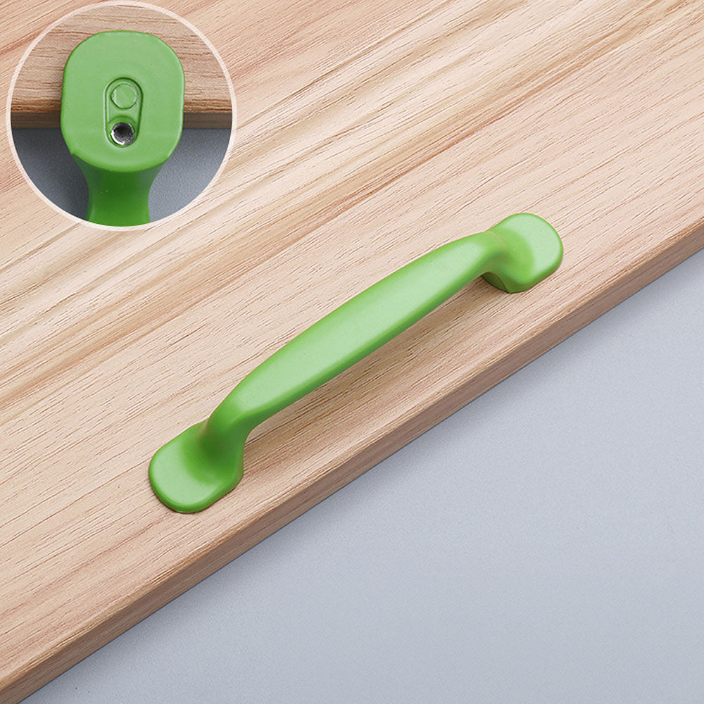 Coloured Aluminium D Wardrobe Handles for Children's Rooms