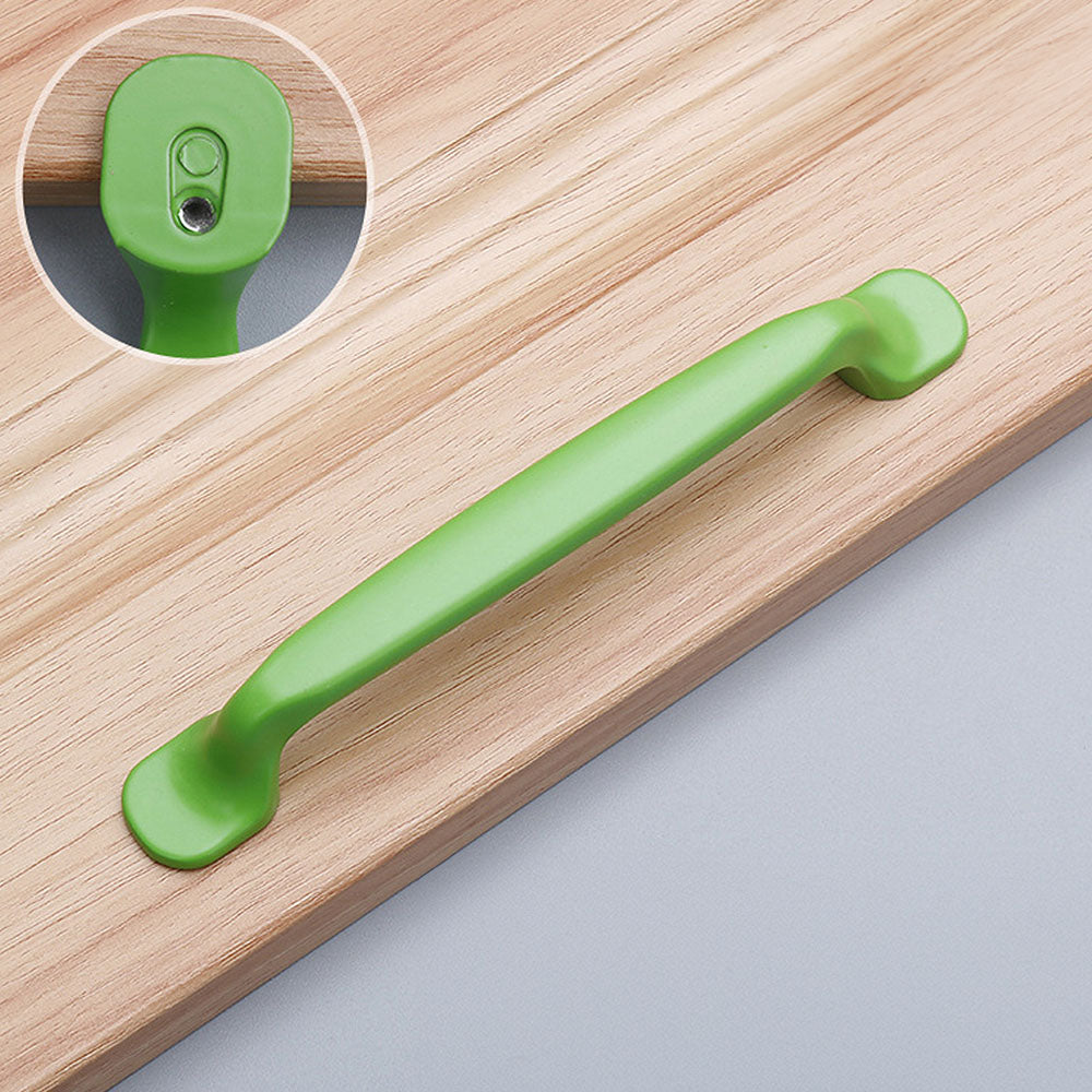 Coloured Aluminium D Wardrobe Handles for Children's Rooms