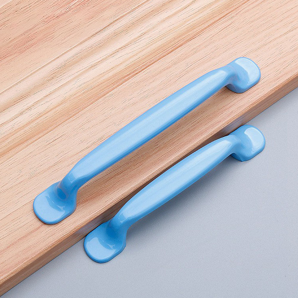 Coloured Aluminium D Wardrobe Handles for Children's Rooms