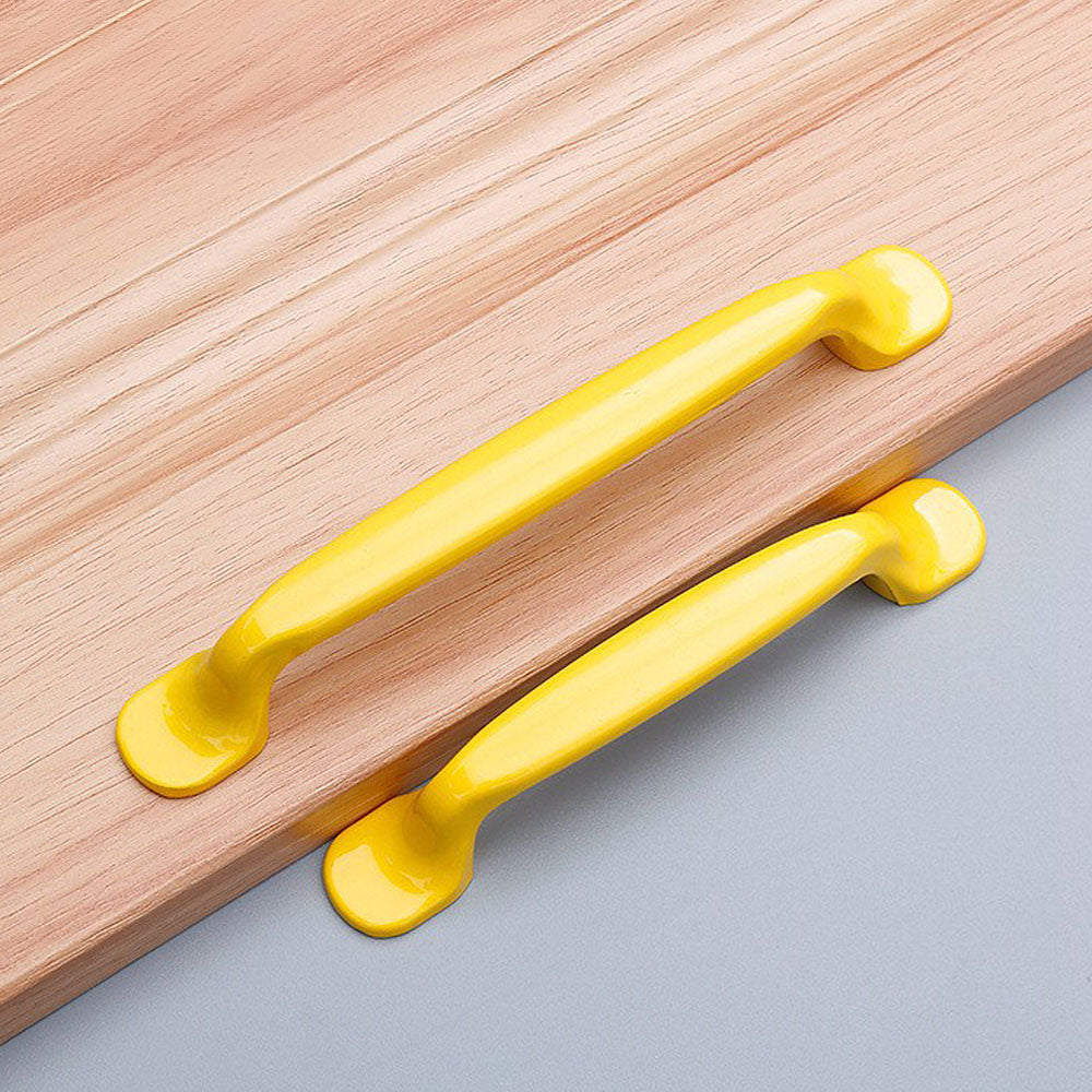 Coloured Aluminium D Wardrobe Handles for Children's Rooms