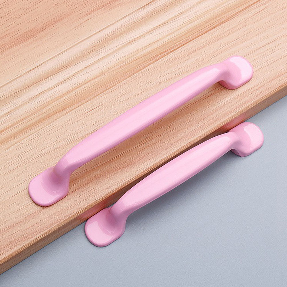 Coloured Aluminium D Wardrobe Handles for Children's Rooms