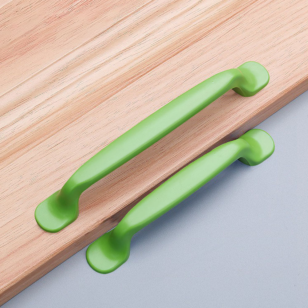Coloured Aluminium D Wardrobe Handles for Children's Rooms