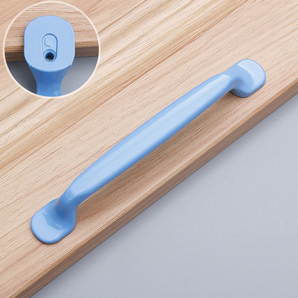 Coloured Aluminium D Wardrobe Handles for Children's Rooms