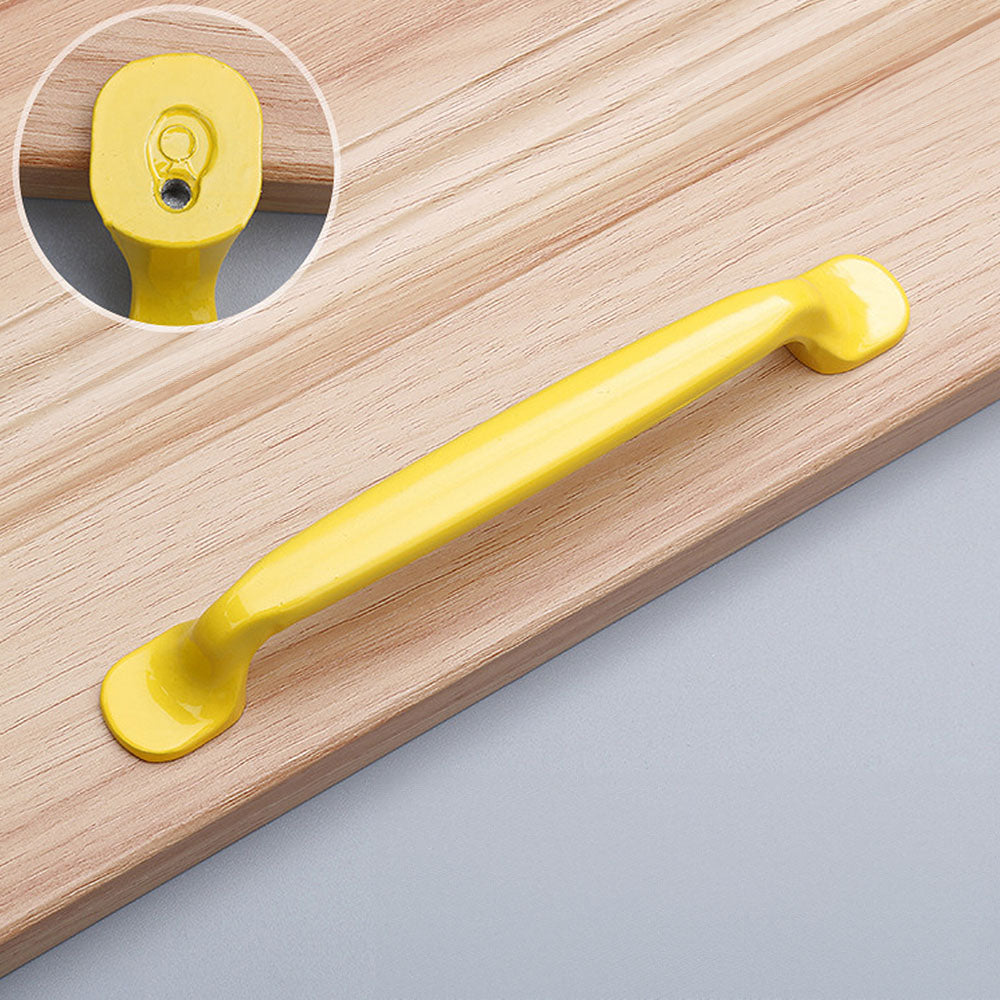 Coloured Aluminium D Wardrobe Handles for Children's Rooms